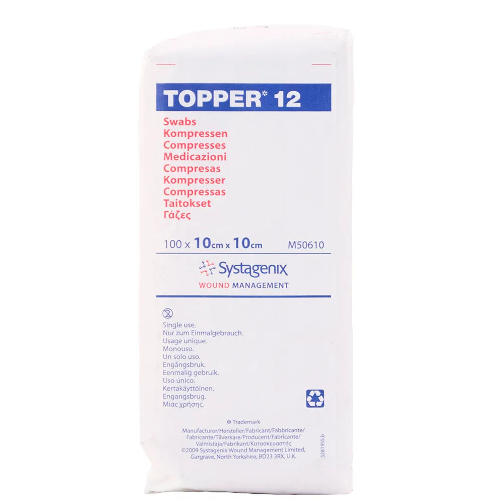 Topper 12 Swabs 10cm x 10cm